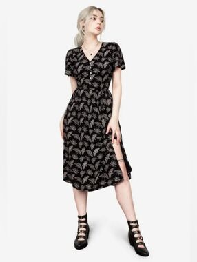 Disturbia Mortmoth Short Sleeve Midi Dress